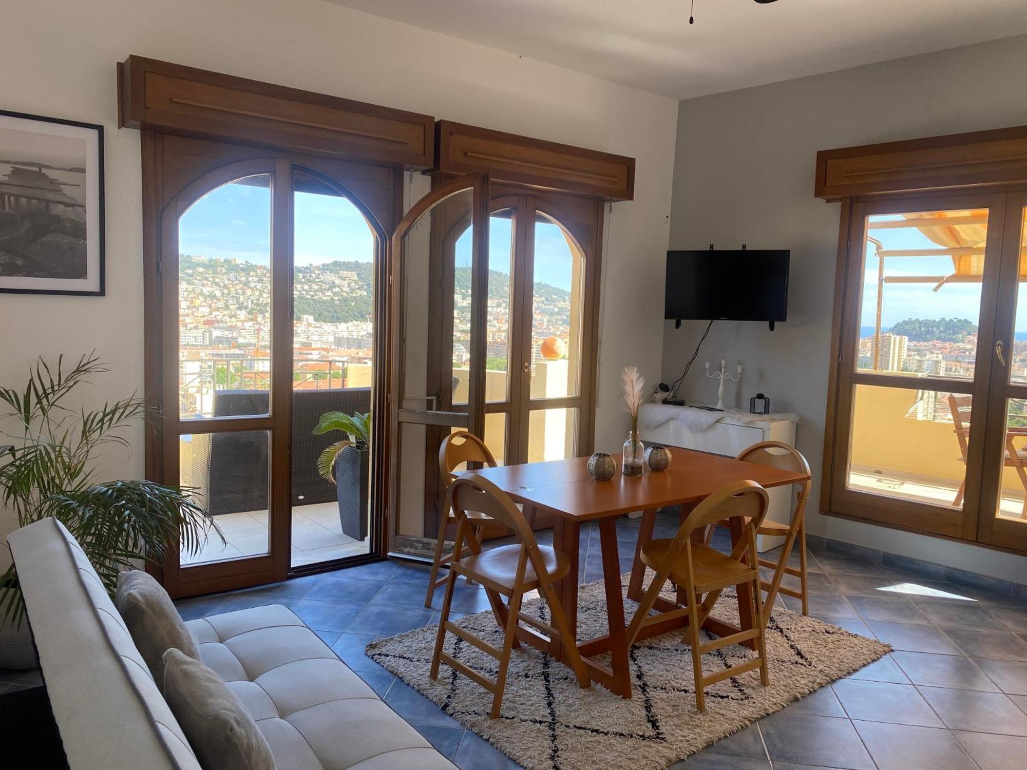 Appartement-Nice 01 Vue Mer - Panoramique Wifi-Parking 외부 사진